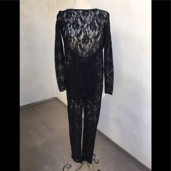 Free People Other - Free People black lace bodysuit Sz S new